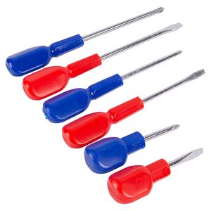 Carbon Steel Cabinet Handle Screwdriver 6pc Set Multicolour - Neutral by Blackspur