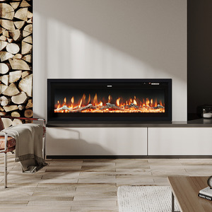 Electric Fireplace with Remote - Black / 101.6cm by Livingandhome