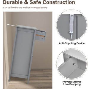 Floor Storage Cabinet with Drawer by Costway