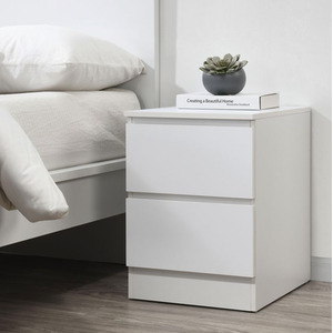 3 Piece Furniture Set Chest of Drawers Bedside Tables Birlea Oslo - White by Birlea
