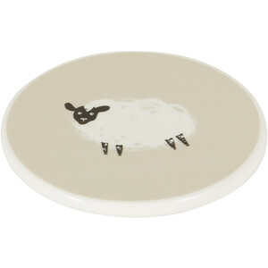 Highland Flock Ceramic Coaster - Taupe or Blue