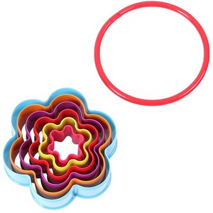 Pack of Six Plastic Flower Cookie Cutters