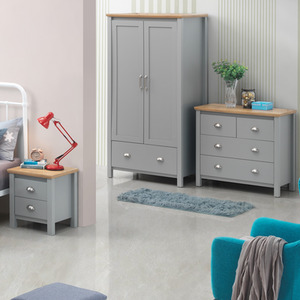 Lisbon 3 Piece Bedroom Set 03 - Grey by Timber Art Design UK