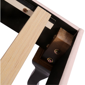 Upholstered Bed with Height-adjustable Headboard - Pink / 90cm by Abrihome