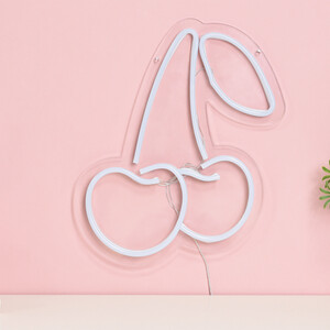 Cherry Neon Sign - Red and Green