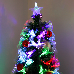 HOMCOM 6FT Multicoloured Artificial Christmas Tree with PreLit Modes Metal Stand - Green, blue and red by HOMCOM