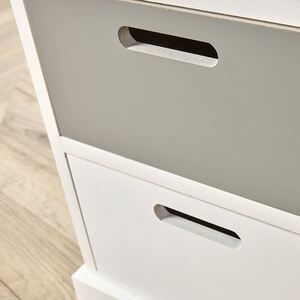 Home Source Ullswater 3 Drawer Chest Storage Unit - WhiteGrey - White by Home Source