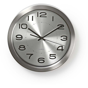 Stainless Steel Wall Clock 30cm - Silver by Nedis