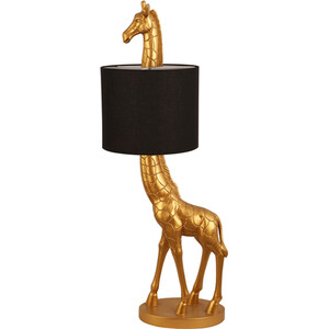 Giraffe Floor Lamp - Black and Gold