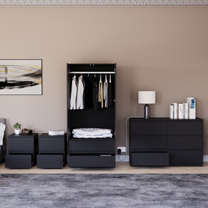 Denver Bedroom Set (2 Drawer Bedside (x2), 6 Drawer Chest, 2 Door Wardrobe) by Vida Designs