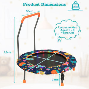 92CM Kids Trampoline with LED Lights by Costway