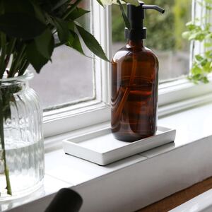 Ceramic Soap Dispenser Trays - White - Pack of 2 - White by Harbour Housewares