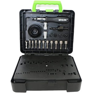 MYLEK 204 Piece Drill Bit And Screwdriver Accessory Set with Carry Case - Black by Mylek