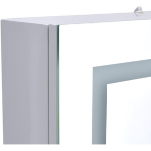 Anti Fog LED Dimmable Mirror Cabinet With Shaver Socket - White / 50cm by Livingandhome