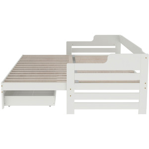 Single Guest Sofa Bed - White by Abrihome