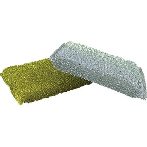 Non Scratch Scouring Non Stick Pads 5 Pack - Gold & Silver by VIVID