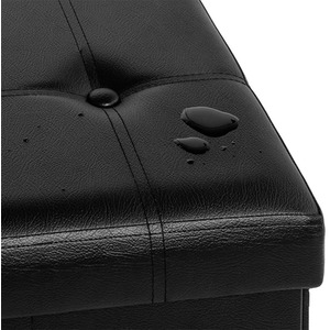 Foldable Home or Office Storage Bench - Black