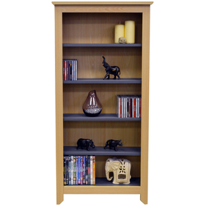 MANHATTAN - 343 CD 175 DVD Blu-ray Media Storage Shelves - Beech - Beech / Grey by Watsons