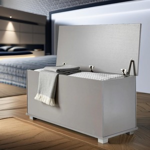 Wooden Storage Box Bedroom Furniture - Grey by Pirlo Plush