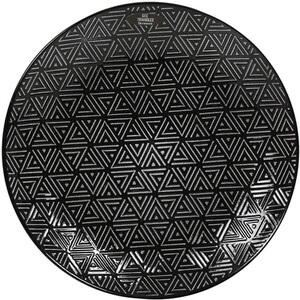 Geo Triangles Dinner Plate - Black