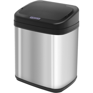 HOMCOM Stainless Steel Automatic Sensor Dustbin - Silver and Black by HOMCOM