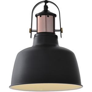 CGC MARNIE Black Metal Industrial Dome Pendant Light - black by CGC Lighting