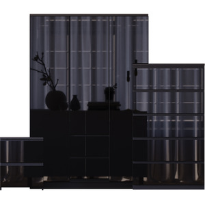 Vida Designs Glinton 3 Piece FSC Bedroom Set - Black by Vida Designs