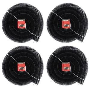 Stainless Steel Gutter Brushes - 4M - Black - Pack of 4 - Black by Blackspur