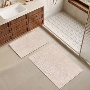 Aspen Wood Bath Mat - Beige / 70cm
