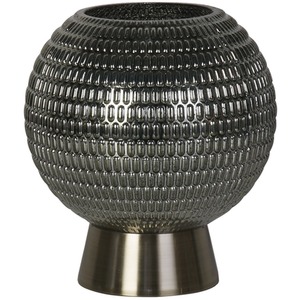 Battery Powered Glass Lamp Grey - Grey by Lighting Collection