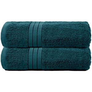 Pack of Cotton Bath Towels - Teal / 2 by Brentfords