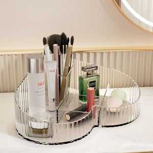 Heart Shaped Makeup Organiser - Clear by komore