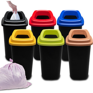 Recycling Waste Bin 28-45L - Blue / 45l by Home Centre