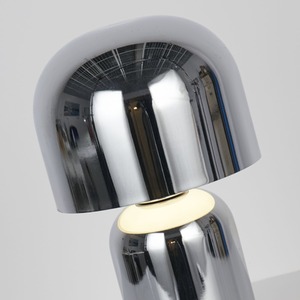 Portable Led Mushroom Table Lamp - Silver by Lighting Collection
