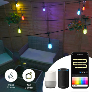 Smart RGBIC IP65 Festoon Lights - Black by ValueLights