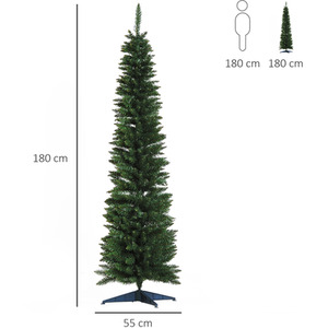 HOMCOM 6ft Artificial Pine Christmas Tree - Green by HOMCOM