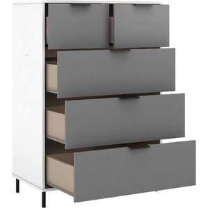 Madrid 3 Door Wardrobe Bedroom Set - Grey by Seconique