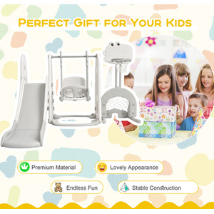 5 in 1 Climber Slide Playset by Costway