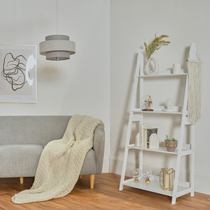 Weaver 3 Tier Pair of Grey Ceiling Pendant Shade - Grey by ValueLights