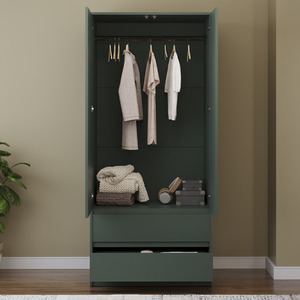 Denver Bedroom Set (2 Drawer Bedside(x2), 8 Drawer Chest, 2 Door Wardrobe) by Vida Designs