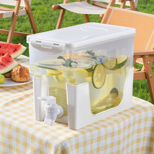 3.5L Refrigerator Beverage Dispenser with Base - White by komore