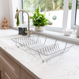 KitchenCraft Chrome Plated Large Wire Dish Drainer - Silver by KitchenCraft