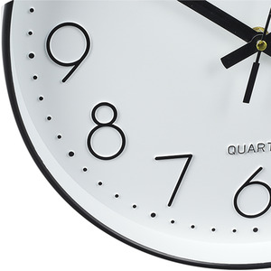 12-Inch Modern Wall Clock with Arabic Numerals - White by Livingandhome