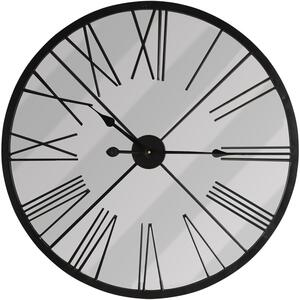 Large Metal Oversized Roman Numerals Wall Clock - Silver / 70cm / 11cm by WALPLUS