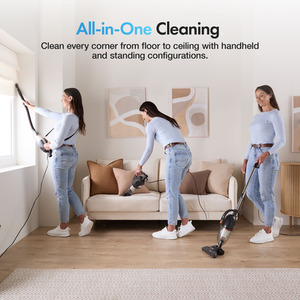 Corded Stick Vacuum Cleaner with 1.3L Dust Tank - Grey by VonHaus