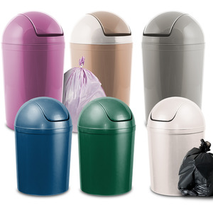 Compact Plastic Swing Top Waste Bin 5-15L - Purple / 15l by Home Centre