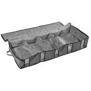 Non-woven Fabric Underbed Storage Bag with 5 Compartments - Grey by lifeideas