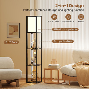 Modern Floor Lamp - Black by Costway