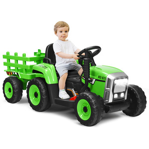Kids Ride On Tractor with Music and LED Lights - Sage by Costway