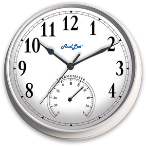Tub Wall Clock with Thermometer by Audlee